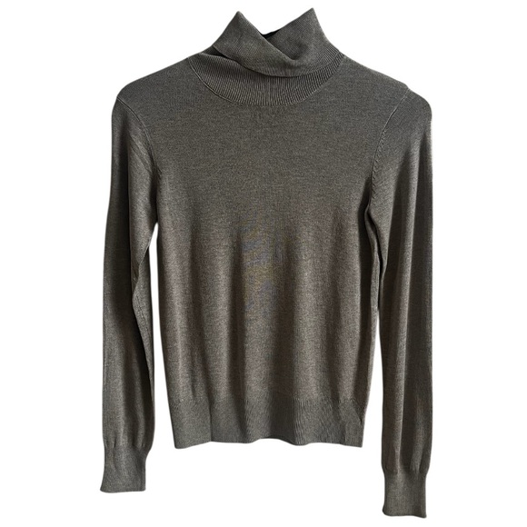 H&M Women’s Brown-Grey Turtleneck Long Sleeve Sweater- Size XS - Picture 7 of 10